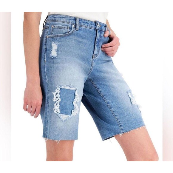 INC Women's Denim Shorts 14 - Picture 2 of 8